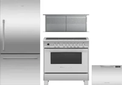 4 Piece Package Includes Refrigerator, Range, Hood And Dishwasher